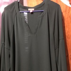 Forest green blouse